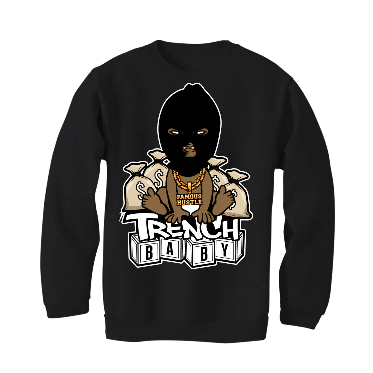 Air Jordan 4 “Military Black” | illcurrency Black T-Shirt (Trench baby) - Image 4