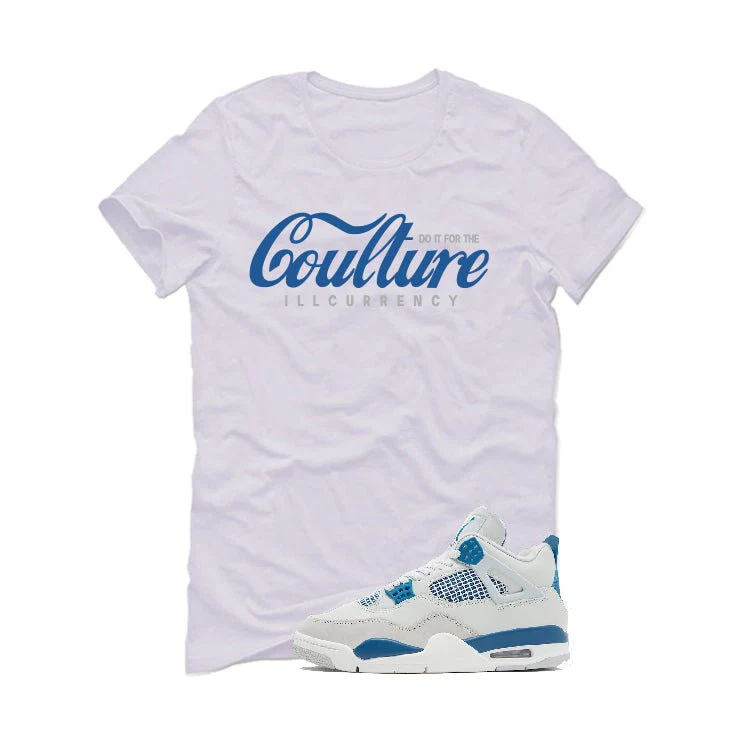 Air Jordan 4 “Military Blue” | illcurrency White T-Shirt (Coulture) - Image 2