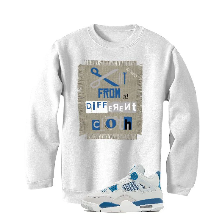 Air Jordan 4 “Military Blue” | illcurrency White T-Shirt (Cut from a different cloth) - Image 4