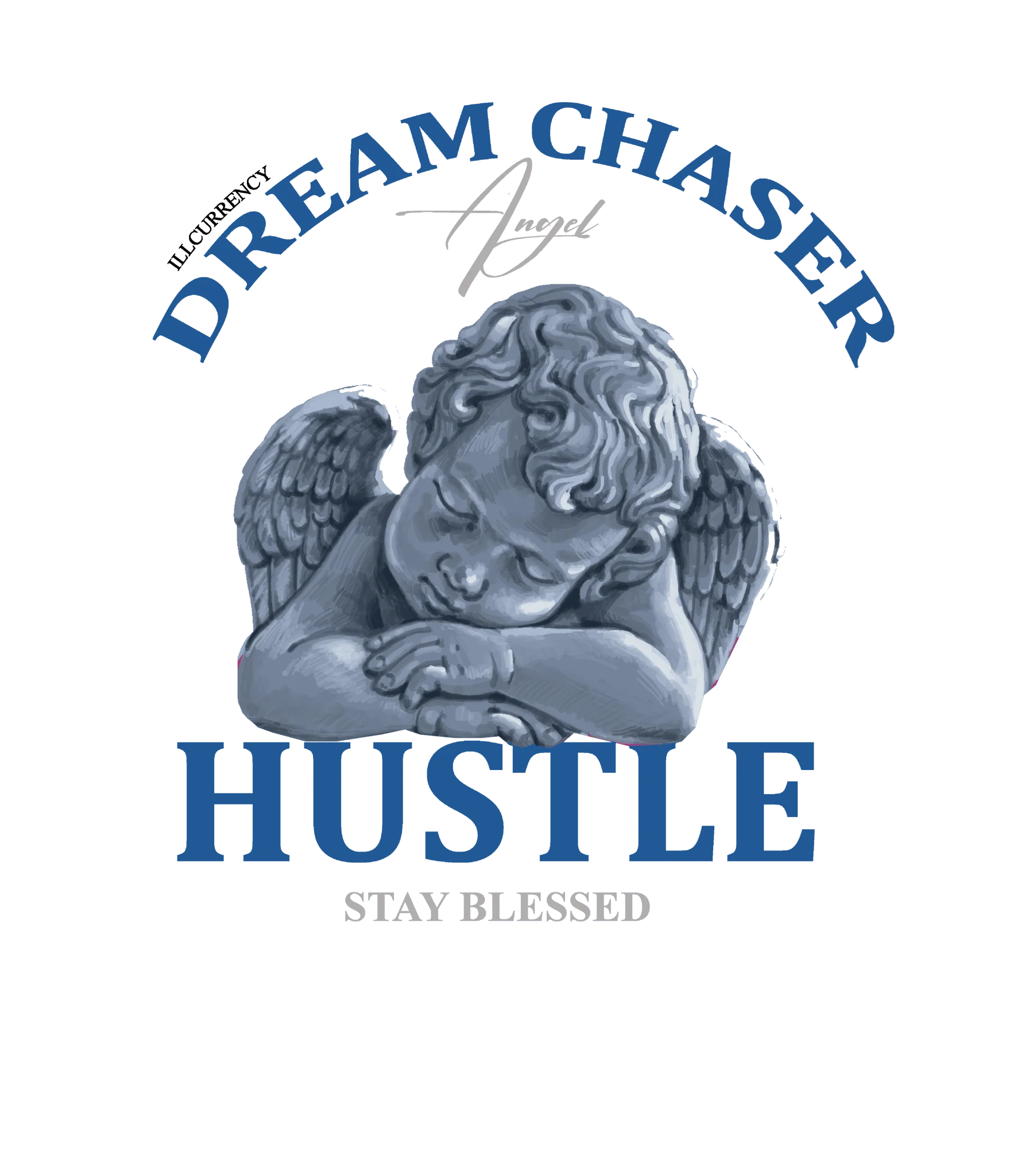 Air Jordan 4 “Military Blue” | illcurrency White T-Shirt (Dream Chaser Angel)