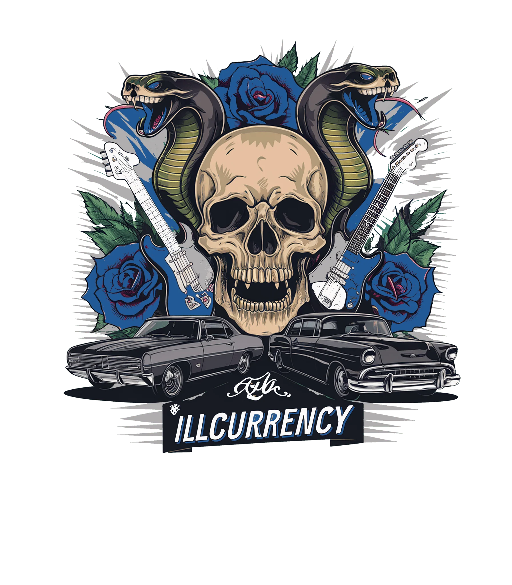 Air Jordan 4 “Military Blue” | illcurrency White T-Shirt (Vintage Illcurrency)