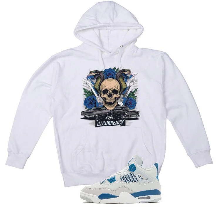 Air Jordan 4 “Military Blue” | illcurrency White T-Shirt (Vintage Illcurrency) - Image 3