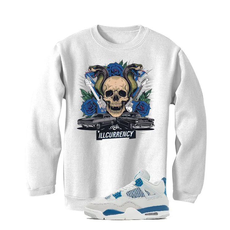 Air Jordan 4 “Military Blue” | illcurrency White T-Shirt (Vintage Illcurrency) - Image 4