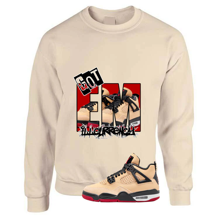 Air Jordan 4 Pizza (GS) Tan T-Shirt (GOT EM)| illcurrency - Image 3
