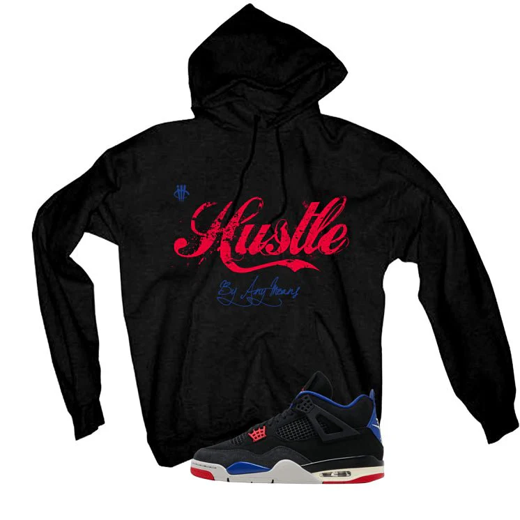 Air Jordan 4 Rare Air Black T-Shirt (Hustle By Any Means)| illcurrency - Image 3