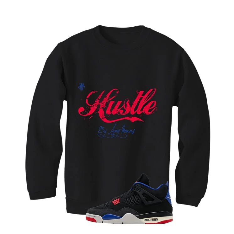 Air Jordan 4 Rare Air Black T-Shirt (Hustle By Any Means)| illcurrency - Image 4