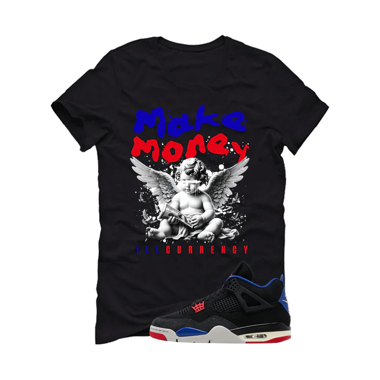 Air Jordan 4 Rare Air Black T-Shirt (Make Money)| illcurrency - Image 2
