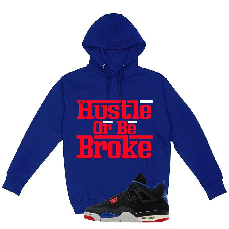Air Jordan 4 Rare Air Royal Blue T-Shirt (Hustle Or Be Broke)| illcurrency - Image 3