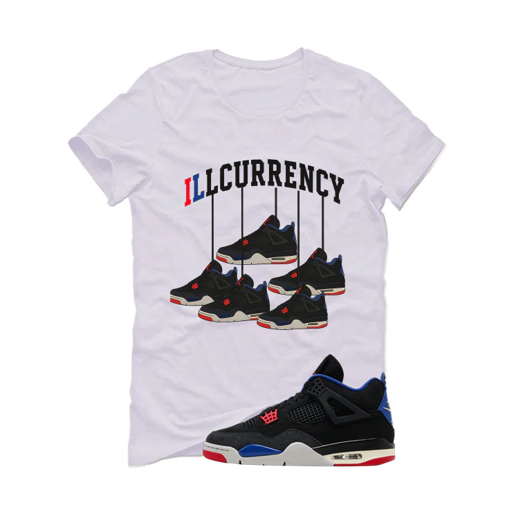 Air Jordan 4 Rare Air White T-Shirt (Hanging 4's)| illcurrency - Image 2