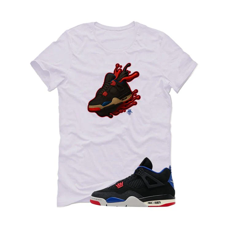 Air Jordan 4 Rare Air White T-Shirt (Splash Shoe)| illcurrency - Image 2