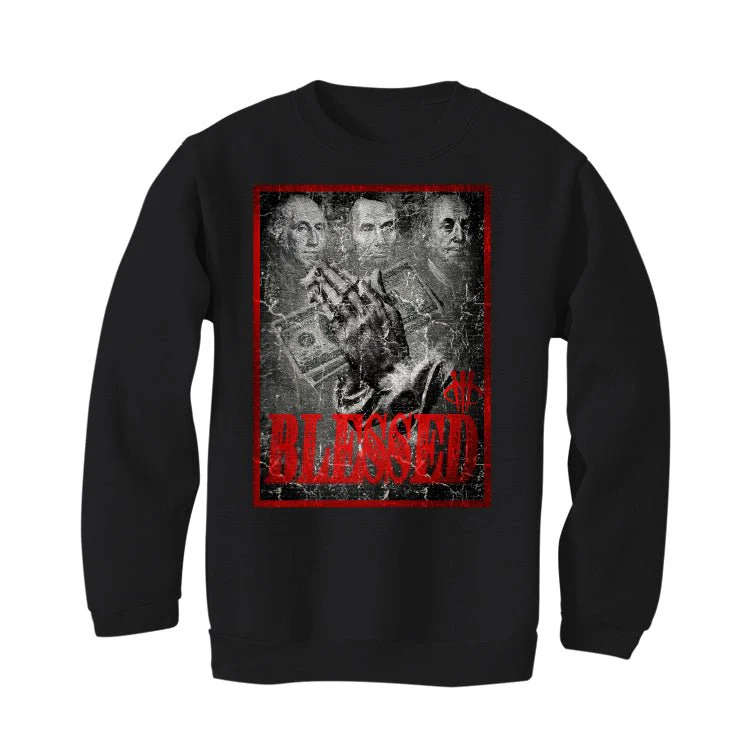 Air Jordan 4 "Red Cement" Black T-Shirt (BLESSED FORTUNE) - Image 4