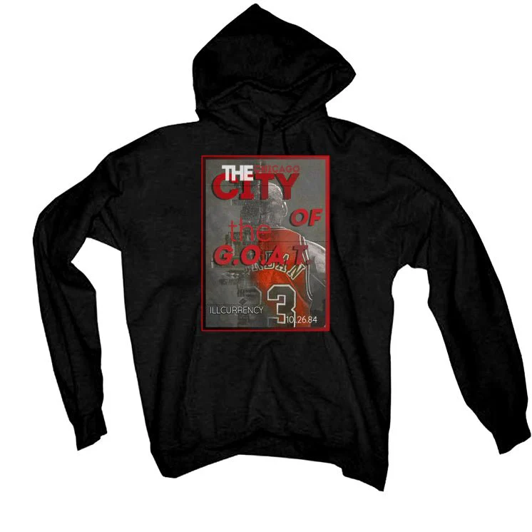 Air Jordan 4 "Red Cement" Black T-Shirt (CITY OF THE GOAT) - Image 3