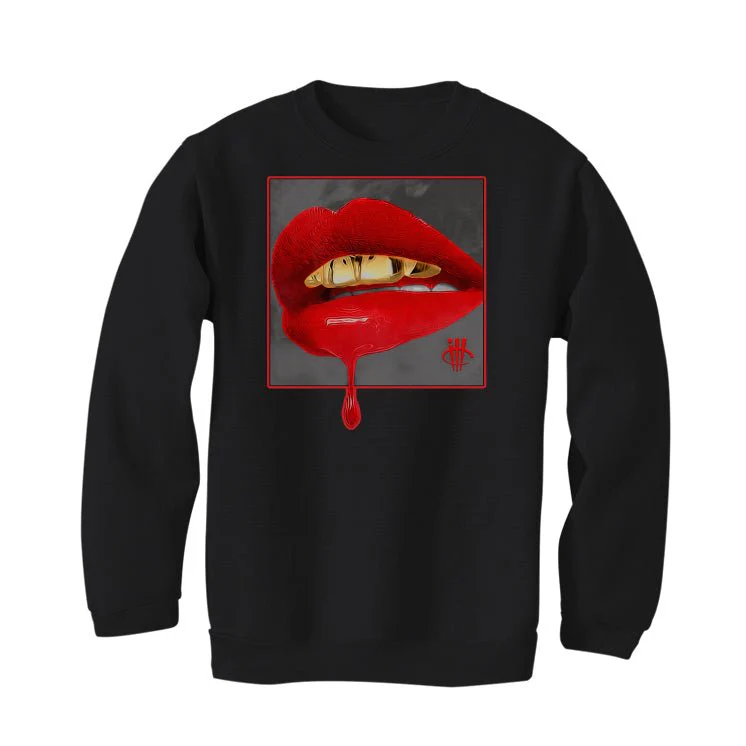 Air Jordan 4 "Red Cement" Black T-Shirt (LIPSTICK) - Image 4