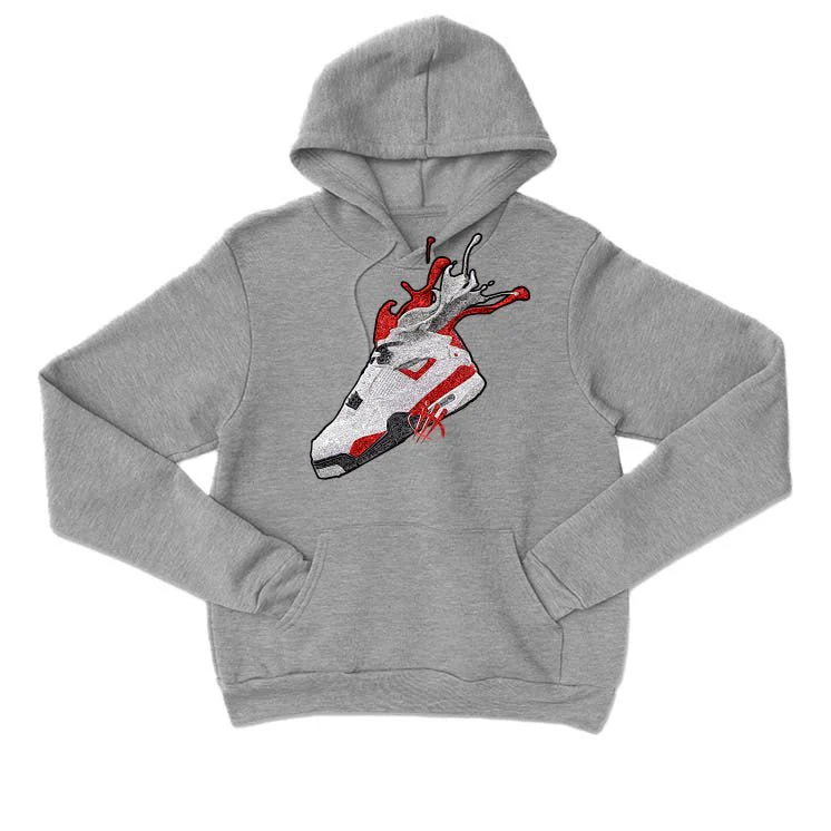 Air Jordan 4 "Red Cement" Grey T-Shirt (SPLASH) - Image 3