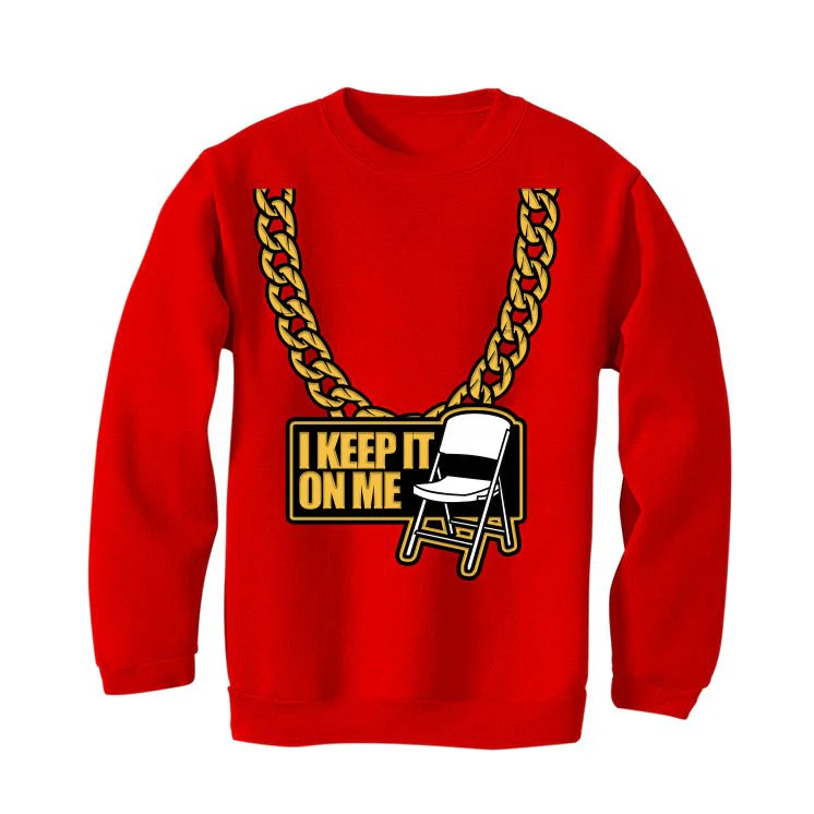 Air Jordan 4 Red Cement - Red T-Shirt (KEEP IT ON ME) - Image 4