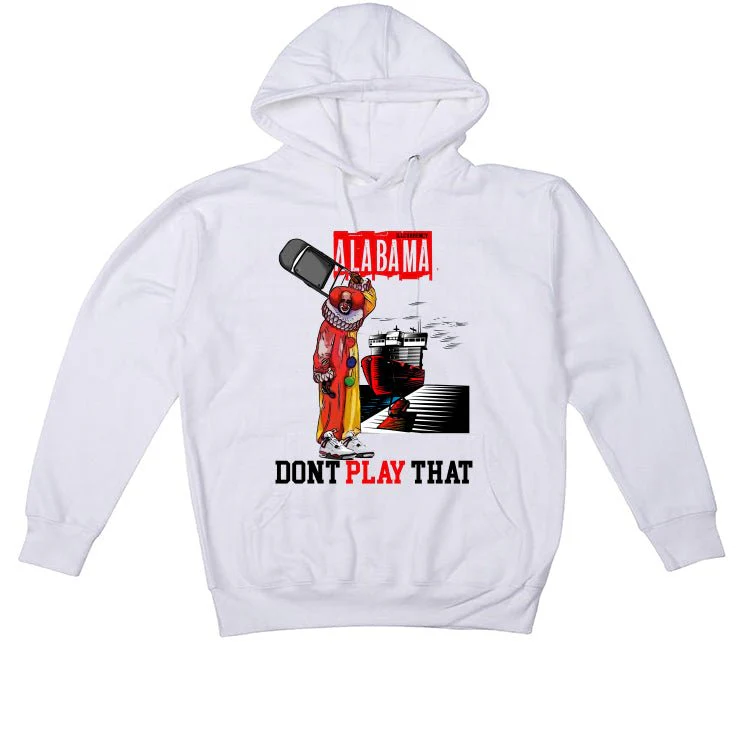Air Jordan 4 "Red Cement" White T-Shirt (Alabama dont play that) - Image 3