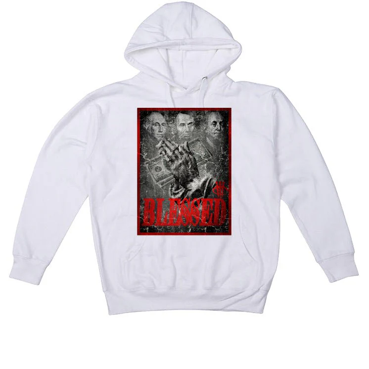 Air Jordan 4 "Red Cement" White T-Shirt (BLESSED FORTUNE) - Image 3
