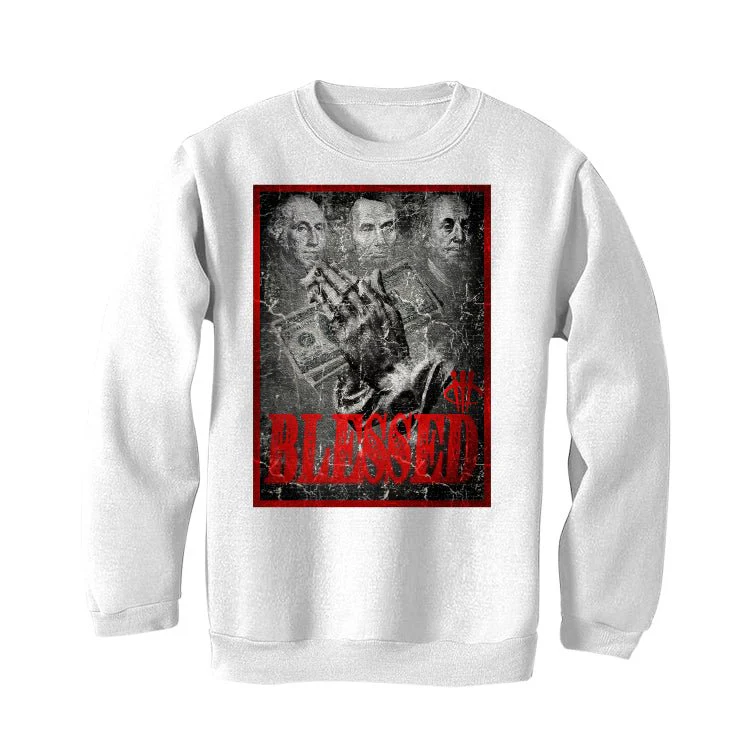 Air Jordan 4 "Red Cement" White T-Shirt (BLESSED FORTUNE) - Image 4
