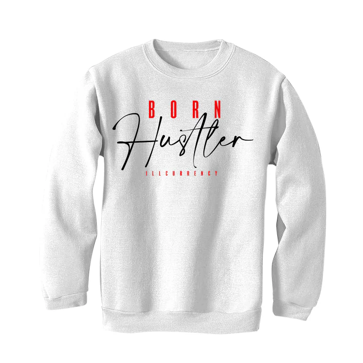 Air Jordan 4 "Red Cement" White T-Shirt (Born Hustler) - Image 4