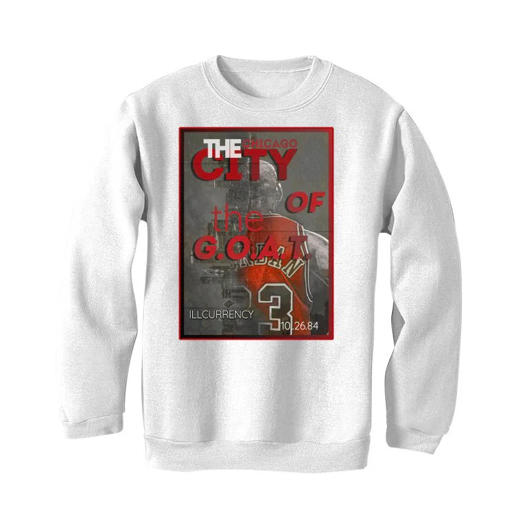 Air Jordan 4 "Red Cement" White T-Shirt (CITY OF THE GOAT) - Image 4