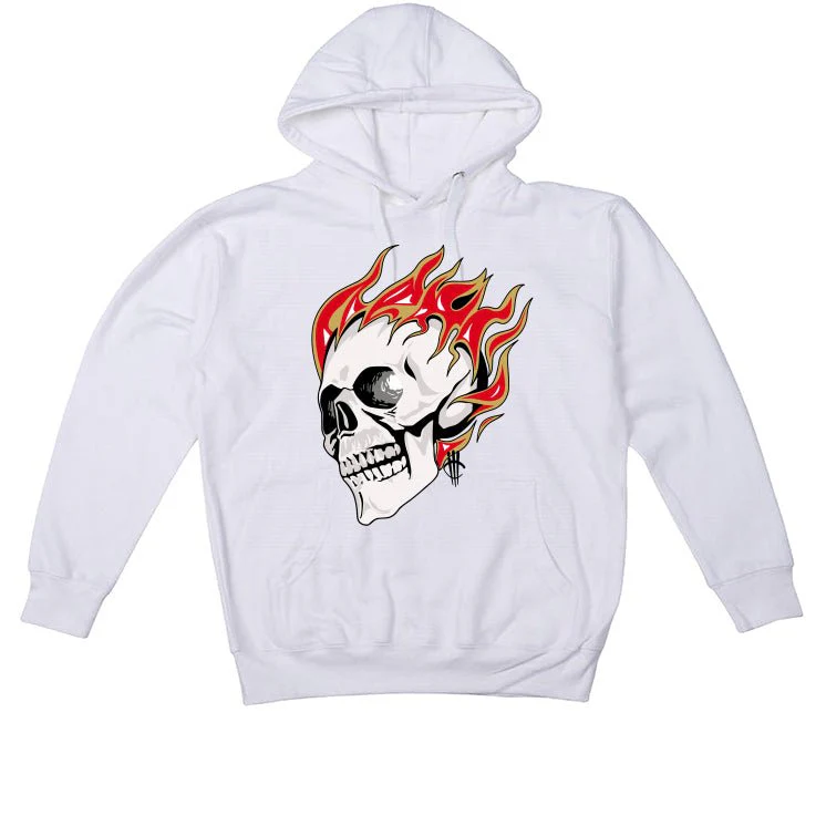 Air Jordan 4 Red Cement - White T-Shirt (FIRE HEAD) - Image 3