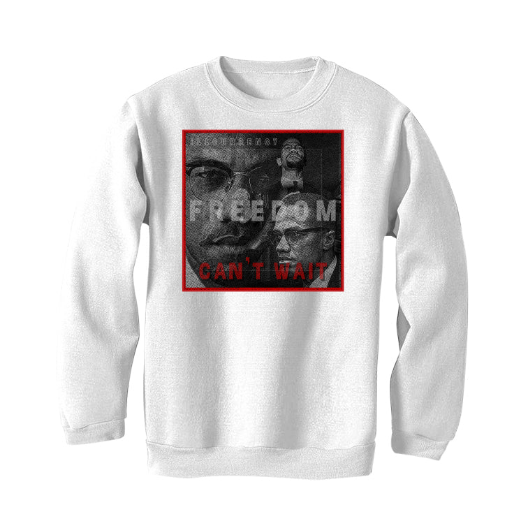 Air Jordan 4 "Red Cement" White T-Shirt (FREEDOM) - Image 4