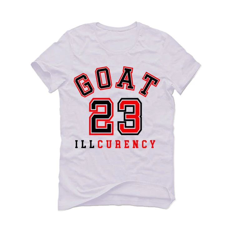 Air Jordan 4 "Red Cement" White T-Shirt (GOAT 23) - Image 2