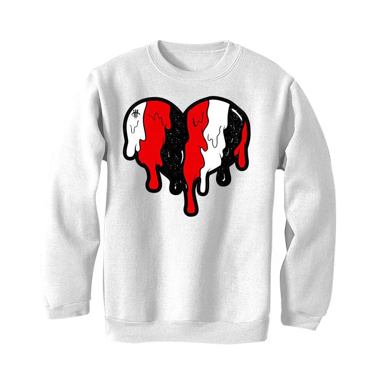 Air Jordan 4 Red Cement - White T-Shirt (HEART) - Image 4