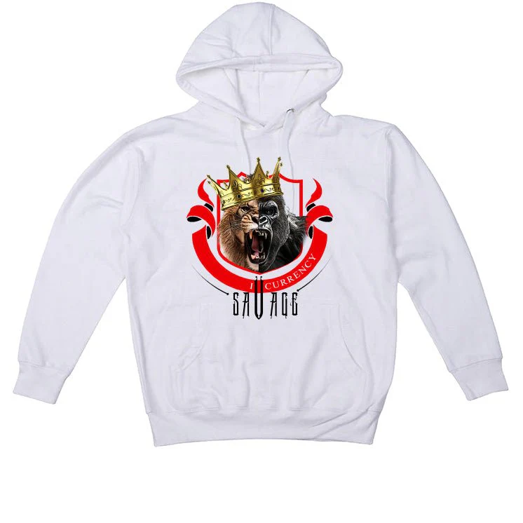 Air Jordan 4 "Red Cement" White T-Shirt (Savage King) - Image 3