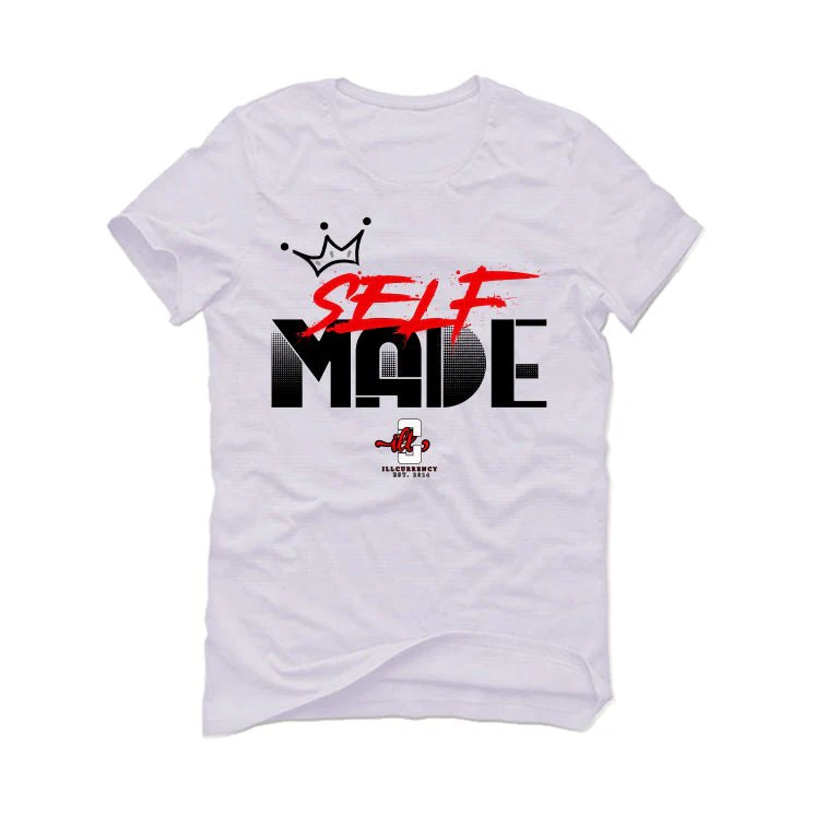 Air Jordan 4 "Red Cement" White T-Shirt (Self Made) - Image 2