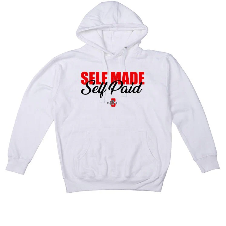 Air Jordan 4 "Red Cement" White T-Shirt (Self Made Self Paid) - Image 3