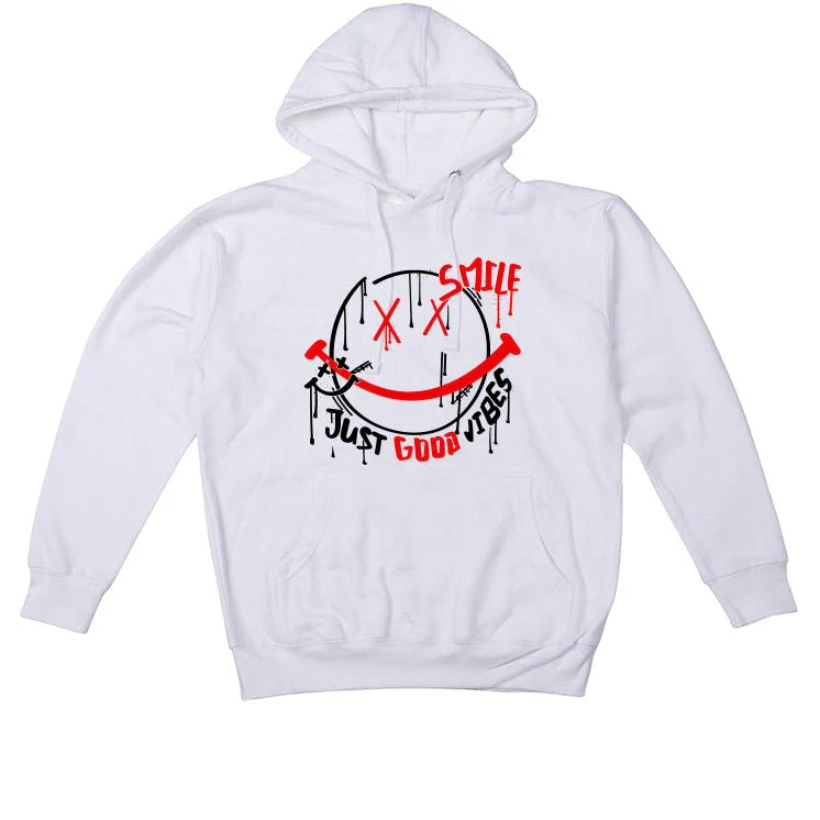 Air Jordan 4 "Red Cement" White T-Shirt (Smile) - Image 3