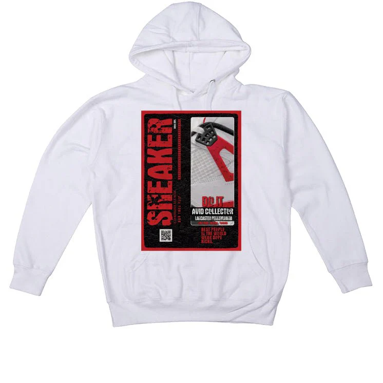 Air Jordan 4 "Red Cement" White T-Shirt (SNEAKER COLLECTOR) - Image 3