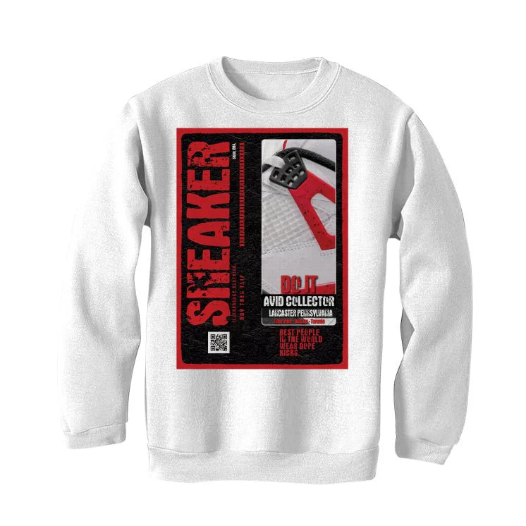 Air Jordan 4 "Red Cement" White T-Shirt (SNEAKER COLLECTOR) - Image 4