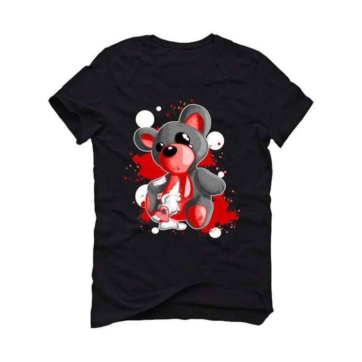 Air Jordan 4 “Red Thunder” Black T-Shirt (Broken Heart) - Image 2