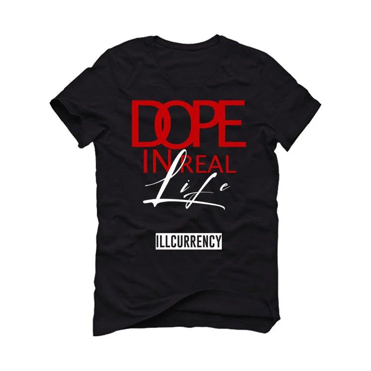 Air Jordan 4 “Red Thunder” Black T-Shirt (DOPE) - Image 2