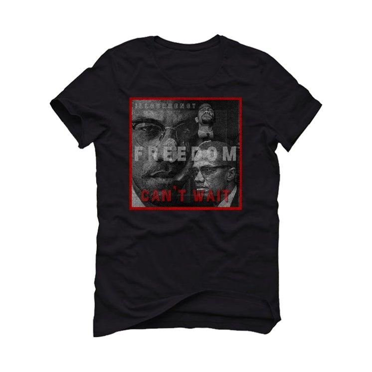 Air Jordan 4 “Red Thunder” Black T-Shirt (FREEDOM CAN'T WAIT) - Image 2