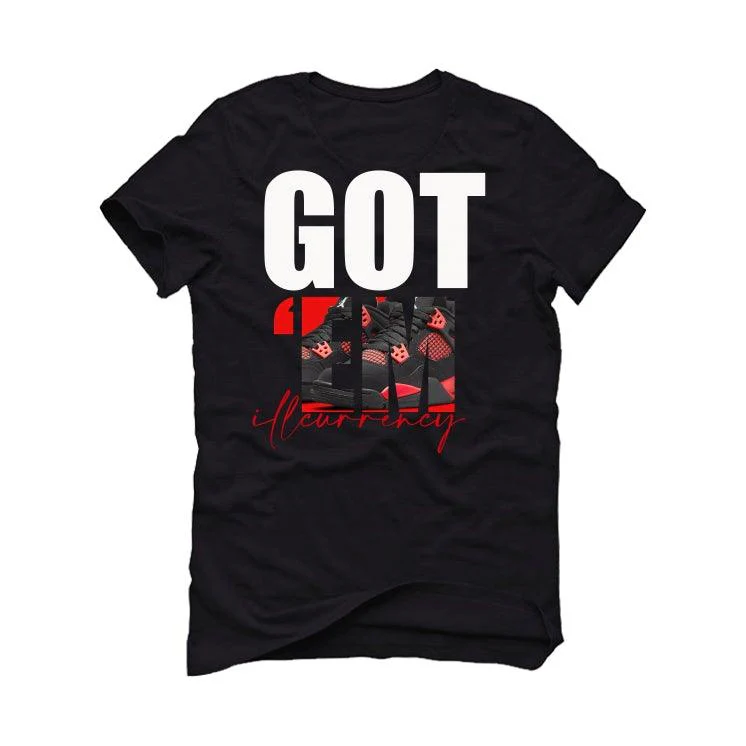 Air Jordan 4 “Red Thunder” Black T-Shirt (Got Em) - Image 2