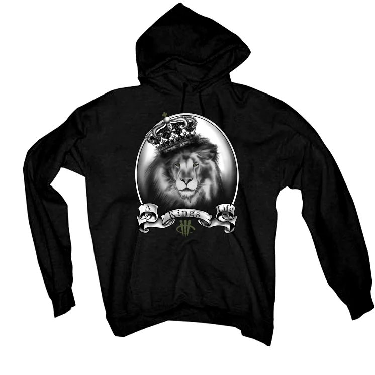 Air Jordan 4 SE Craft “Olive” | illcurrency Black T-Shirt (King's Life) - Image 3