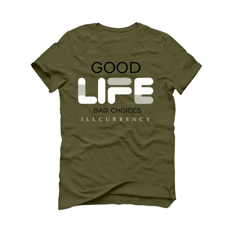 Air Jordan 4 SE Craft “Olive” | illcurrency Military Green T-Shirt (Bad Choices) - Image 2