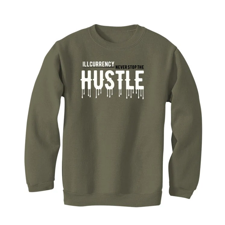 Air Jordan 4 SE Craft “Olive” | illcurrency Military Green T-Shirt (Never stop the hustle) - Image 4