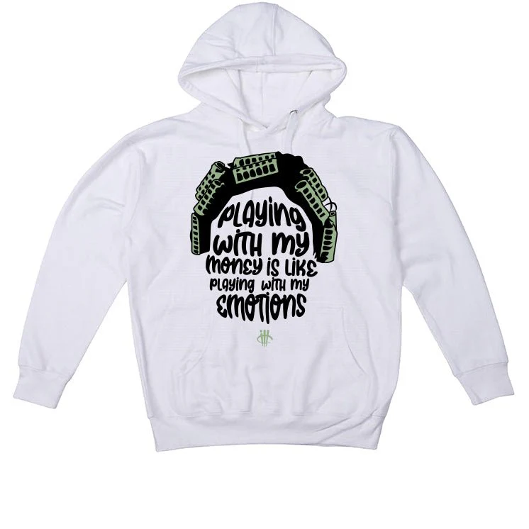 Air Jordan 4 Seafoam aka “Oil Green” - White T-Shirt (Big Worm) - Image 3