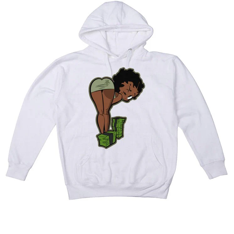 Air Jordan 4 Seafoam aka “Oil Green” - White T-Shirt (BOO) - Image 3