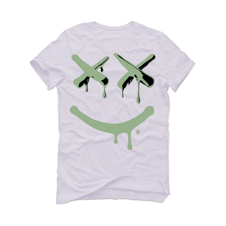 Air Jordan 4 Seafoam aka “Oil Green” - White T-Shirt (Happy Drip) - Image 2
