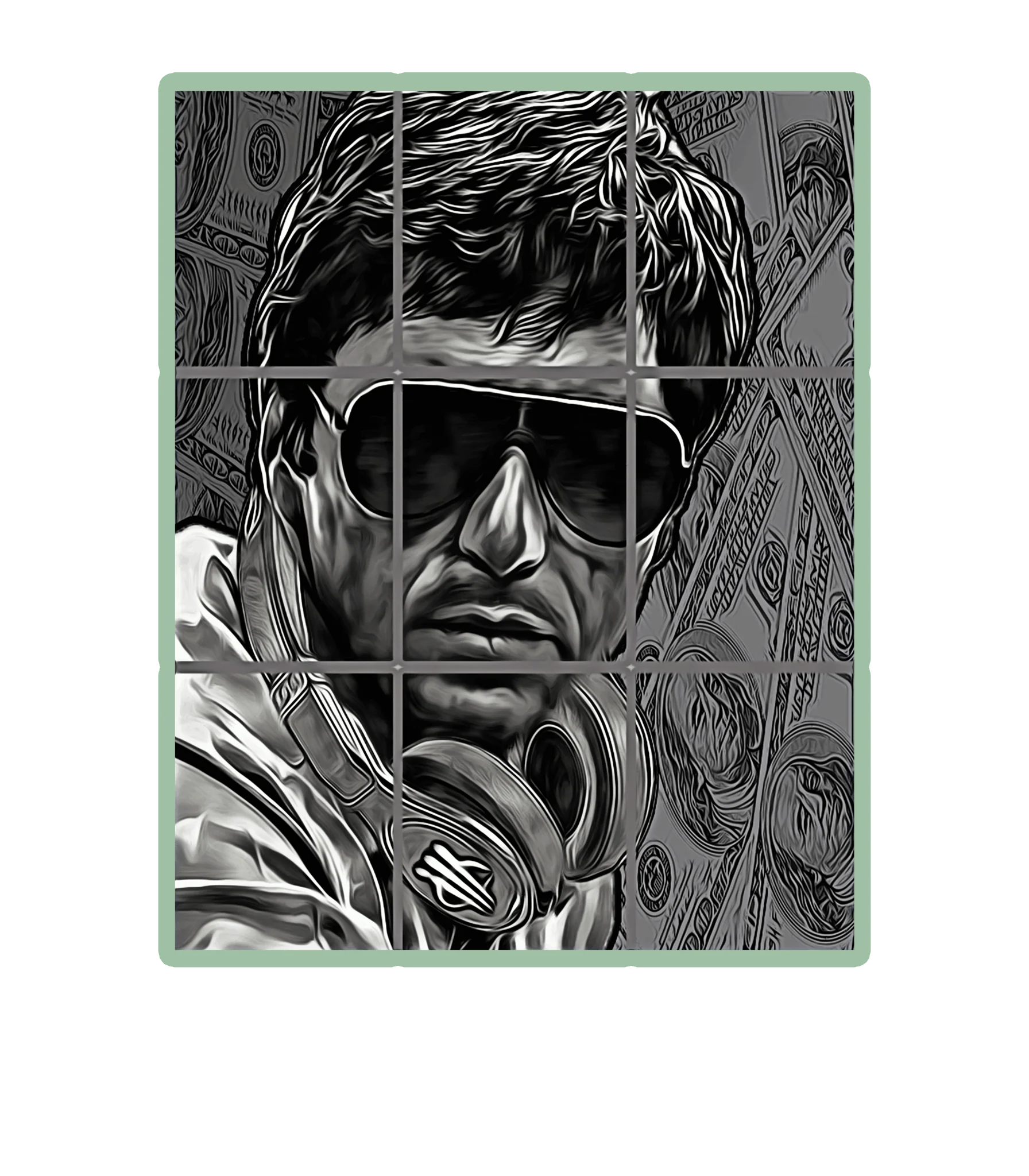 Air Jordan 4 Seafoam aka “Oil Green” - White T-Shirt (PACINO)