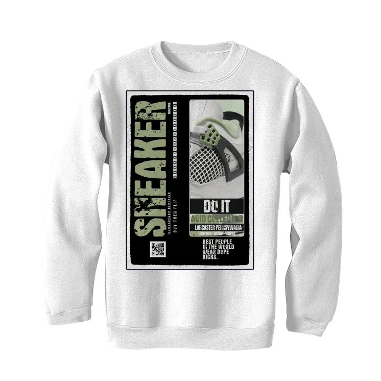 Air Jordan 4 “Seafoam” aka “Oil Green” | illcurrency White T-Shirt (SNEAKERS COLLECTOR) - Image 4