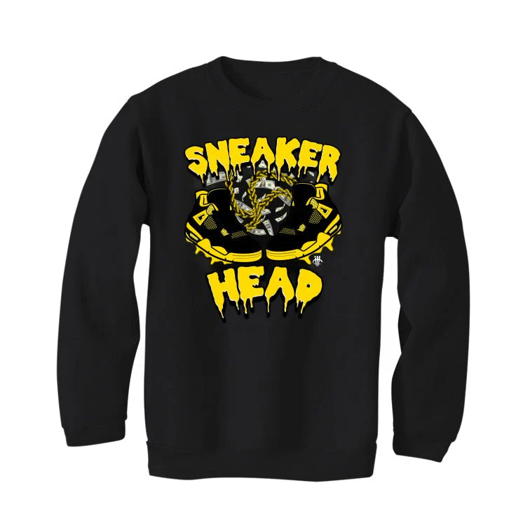 Air Jordan 4 "Thunder"| illcurrency Black T-Shirt (sneaker head) - Image 4