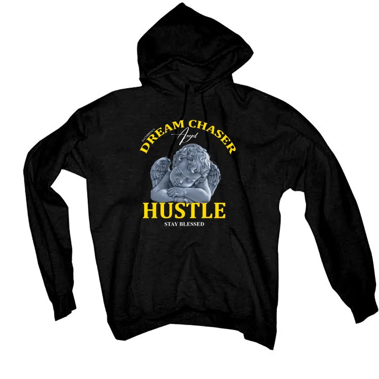 Air Jordan 4 "Thunder"| Illcurrency Black T-Shirt (Dream Chaser Angel) - Image 3