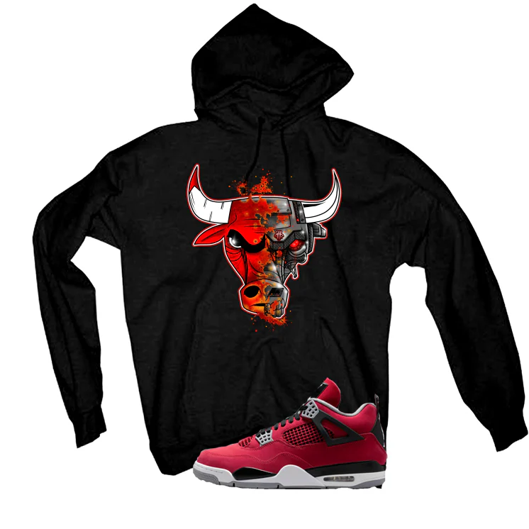 Air Jordan 4 Toro Bravo Matching T-Shirt, Sweatshirts, & Hoodies Black T-Shirt (Bulls)| illcurrency - Image 3