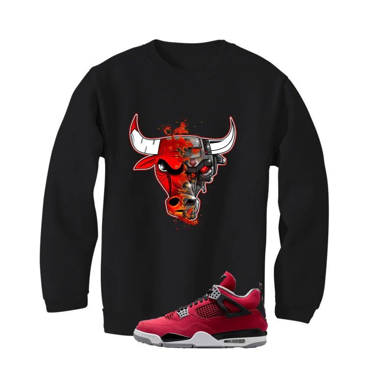 Air Jordan 4 Toro Bravo Matching T-Shirt, Sweatshirts, & Hoodies Black T-Shirt (Bulls)| illcurrency - Image 4